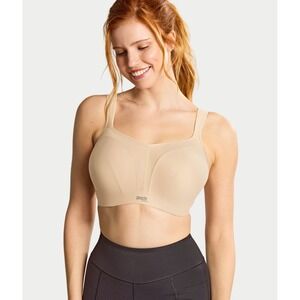 Panache NEW Power 021 Underwire High Impact Sports Bra Size 34GG / 34J Nude Tan